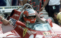 Gilles Villeneuve, en el cockpit del Ferrari 126 CK, durante los entrenamientos del GP de Holanda de 1981, disputado en el circuito de Zandvoort.