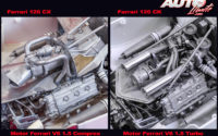 Comparación entre el Ferrari 126 CK con motor "Turbo" y el Ferrari 126 CX con motor "Comprex" de 1981.