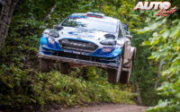 Teemu Suninen, al volante del Ford Fiesta WRC, durante el Rally de Estonia 2020, puntuable para el Campeonato del Mundo de Rallies WRC.