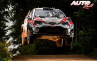 Elfyn Evans, al volante del Toyota Yaris WRC, durante el Rally de Estonia 2020, puntuable para el Campeonato del Mundo de Rallies WRC.