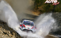 Kalle Rovanperä, al volante del Toyota Yaris WRC, durante el Rally de Turquía 2020, puntuable para el Campeonato del Mundo de Rallies WRC.
