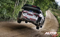 Sébastien Ogier, al volante del Toyota Yaris WRC, durante el Rally de Estonia 2020, puntuable para el Campeonato del Mundo de Rallies WRC.