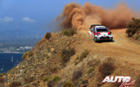 Sébastien Ogier, al volante del Toyota Yaris WRC, durante el Rally de Turquía 2020, puntuable para el Campeonato del Mundo de Rallies WRC.