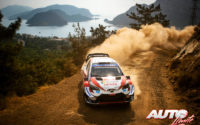 Sébastien Ogier, al volante del Toyota Yaris WRC, durante el Rally de Turquía 2020, puntuable para el Campeonato del Mundo de Rallies WRC.