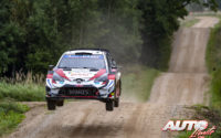 Sébastien Ogier, al volante del Toyota Yaris WRC, durante el Rally de Estonia 2020, puntuable para el Campeonato del Mundo de Rallies WRC.