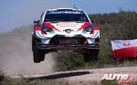 Elfyn Evans, al volante del Toyota Yaris WRC, durante el Rally de Italia / Cerdeña 2020, puntuable para el Campeonato del Mundo de Rallies WRC.