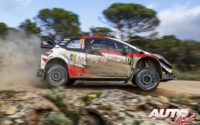 Sébastien Ogier, al volante del Toyota Yaris WRC, durante el Rally de Italia / Cerdeña 2020, puntuable para el Campeonato del Mundo de Rallies WRC.