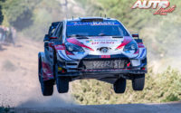 Elfyn Evans, al volante del Toyota Yaris WRC, durante el Rally de Italia / Cerdeña 2020, puntuable para el Campeonato del Mundo de Rallies WRC.
