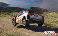 Sébastien Ogier, al volante del Toyota Yaris WRC, durante el Rally de Italia / Cerdeña 2020, puntuable para el Campeonato del Mundo de Rallies WRC.
