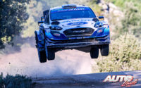 Teemu Suninen, al volante del Ford Fiesta WRC, durante el Rally de Italia / Cerdeña 2020, puntuable para el Campeonato del Mundo de Rallies WRC.