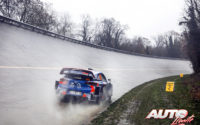 Ole Christian Veiby, al volante del Hyundai i20 Coupé WRC, durante el Rally de Monza 2020, puntuable para el Campeonato del Mundo de Rallies WRC.