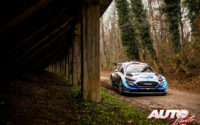 Esapekka Lappi, al volante del Ford Fiesta WRC, durante el Rally de Monza 2020, puntuable para el Campeonato del Mundo de Rallies WRC.