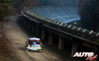 Jari Huttunen, al volante del Hyundai i20 NG R5 WRC 3, durante el Rally de Monza 2020, puntuable para el Campeonato del Mundo de Rallies WRC 3.