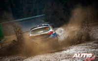 Adrien Fourmaux, al volante del Ford Fiesta R5 Mk2 WRC 2, durante el Rally de Monza 2020, puntuable para el Campeonato del Mundo de Rallies WRC 2.