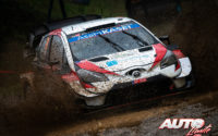 Takamoto Katsuta, al volante del Toyota Yaris WRC, durante el Rally de Monza 2020, puntuable para el Campeonato del Mundo de Rallies WRC.