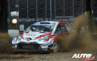 Kalle Rovanperä, al volante del Toyota Yaris WRC, durante el Rally de Monza 2020, puntuable para el Campeonato del Mundo de Rallies WRC.