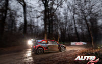 Thierry Neuville, al volante del Hyundai i20 Coupé WRC, durante el Rally de Monza 2020, puntuable para el Campeonato del Mundo de Rallies WRC.