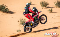 Ricky Brabec, a los mandos de su Honda CRF 450 Rally, durante una etapa del Rally Dakar 2021.