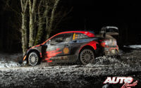 Dani Sordo, al volante del Hyundai i20 Coupé WRC, durante el Rally de Montecarlo 2021, puntuable para el Campeonato del Mundo de Rallies WRC.