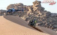 Lorenzo Santolino, a los mandos de su Sherco Factory 450 RTR, durante una etapa del Rally Dakar 2021.
