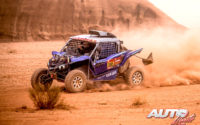 Matthias Ekström, al volante de un prototipo ligero Yamaha YXZ1000R, durante una de las etapas del Rally Dakar 2021.