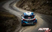 Adrien Fourmaux, al volante del Ford Fiesta Rally2 Mk2 WRC 2, durante el Rally de Montecarlo 2021, puntuable para el Campeonato del Mundo de Rallies WRC 2.
