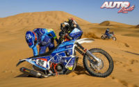 Daniel Albero, a los mandos de su KTM 450 Rally Replica, durante una etapa del Rally Dakar 2021.