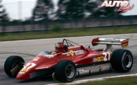 Gilles Villeneuve, al volante de su Ferrari 126 C2, durante el GP de Brasil 1982, disputado en el circuito de Jacarepaguá.