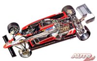 El Ferrari 126 C2 fue el primer monoplaza de Ferrari diseñado desde el principio por Harvey Postlethwaite. Contaba con un chasis monocasco de aluminio, un diseño aerodinámico completamente renovado y un motor V6 1.5 Turbo que desarrollaba 580 CV a 11.000 rpm.