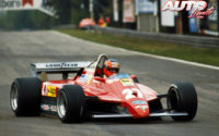 Gilles Villeneuve, al volante del Ferrari 126 C2, durante los entrenamientos del GP de Bélgica 1982, disputado en el circuito de Zolder.