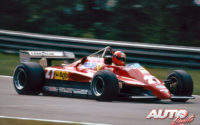 Gilles Villeneuve, al volante del Ferrari 126 C2, durante los entrenamientos del GP de Bélgica 1982, disputado en el circuito de Zolder.