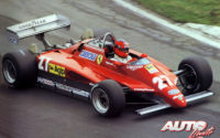 Gilles Villeneuve, al volante del Ferrari 126 C2, durante los entrenamientos del GP de Bélgica 1982, disputado en el circuito de Zolder.