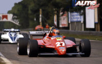 Gilles Villeneuve, al volante del Ferrari 126 C2, durante los entrenamientos del GP de Bélgica 1982, disputado en el circuito de Zolder.
