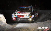 Elfyn Evans, al volante del Toyota Yaris WRC, durante el Rally Ártico de Finlandia 2021, puntuable para el Campeonato del Mundo de Rallies WRC.