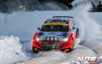 Ole Christian Veiby, al volante del Hyundai NG i20 Rally 2, durante el Rally Ártico de Finlandia 2021, puntuable para el Campeonato del Mundo de Rallies WRC 2.