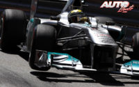 Nico Rosberg, al volante del Mercedes-AMG F1 W02, durante el GP de Mónaco 2011 de Fórmula 1, disputado en el circuito urbano de Montecarlo.