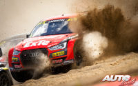 Robin Larsoon, al volante del Audi S1 WRX, durante una prueba del Campeonato del Mundo de Rallycross "WRX" 2020, disputada en el Circuito de Höljes (Suecia).