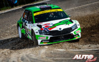 Andreas Mikkelsen, al volante del Skoda Fabia Rally2 Evo WRC 2, durante el Rally de Croacia 2021, puntuable para el Campeonato del Mundo de Rallies WRC 2.
