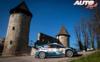 Gus Greensmith, al volante del Ford Fiesta WRC, durante el Rally de Croacia 2021, puntuable para el Campeonato del Mundo de Rallies WRC.