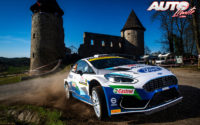 Teemu Suninen, al volante del Ford Fiesta Rally2 Mk2 WRC 2, durante el Rally de Croacia 2021, puntuable para el Campeonato del Mundo de Rallies WRC 2.