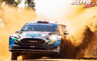 Adrien Fourmaux, al volante del Ford Fiesta WRC, durante el Rally de Portugal 2021, puntuable para el Campeonato del Mundo de Rallies WRC.