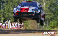Sébastien Ogier, al volante del Toyota Yaris WRC, durante el Rally de Estonia 2021, puntuable para el Campeonato del Mundo de Rallies WRC.