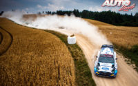 Teemu Suninen, al volante del Ford Fiesta WRC, durante el Rally de Estonia 2021, puntuable para el Campeonato del Mundo de Rallies WRC.
