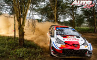 Takamoto Katsuta, al volante del Toyota Yaris WRC, durante el Rally Safari de Kenia 2021, puntuable para el Campeonato del Mundo de Rallies WRC.