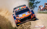 Craig Breen, al volante del Hyundai i20 Coupé WRC, durante el Rally de Estonia 2021, puntuable para el Campeonato del Mundo de Rallies WRC.