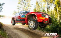 Mads Ostberg, al volante del Citroën C3 Rally2 de la categoría WRC 2, durante el Rally de Estonia 2021, puntuable para el Campeonato del Mundo de Rallies WRC 2.