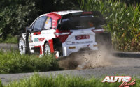 Elfyn Evans, al volante del Toyota Yaris WRC, durante el Rally de Bélgica 2021, puntuable para el Campeonato del Mundo de Rallies WRC.