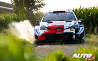 Takamoto Katsuta, al volante del Toyota Yaris WRC, durante el Rally de Bélgica 2021, puntuable para el Campeonato del Mundo de Rallies WRC.