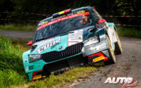 Ghislain De Mevius, al volante del Skoda Fabia Evo Rally2, durante el Rally de Bélgica 2021, puntuable para el Campeonato del Mundo de Rallies WRC 3.