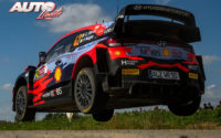 Craig Breen, al volante del Hyundai i20 Coupé WRC, durante el Rally de Bélgica 2021, puntuable para el Campeonato del Mundo de Rallies WRC.